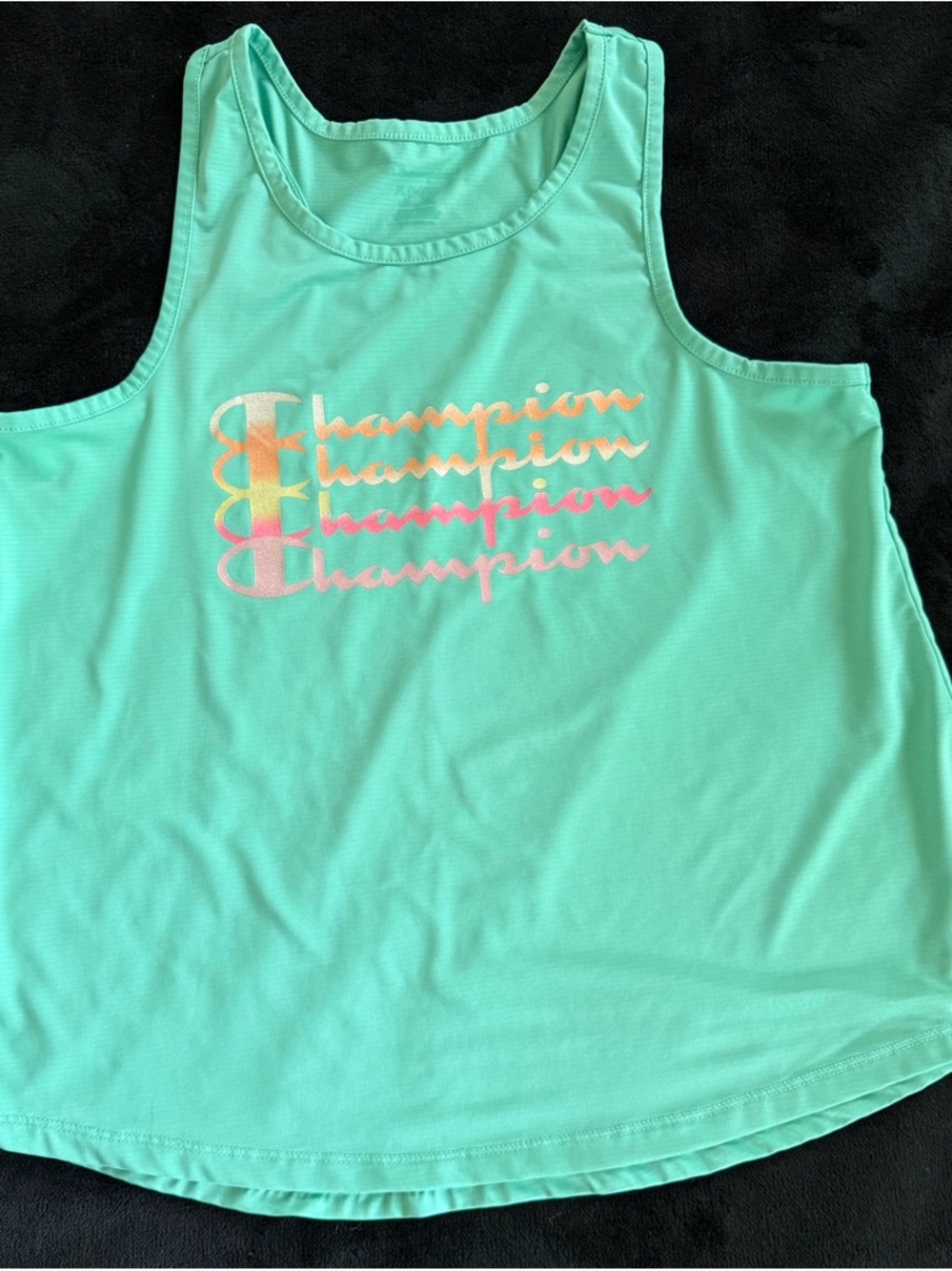 Champion Mint Green Athletic Tank Top with Logo Tag